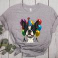 Celebration Event Birthday Party Boston Terrier Women's Heather T-Shirt Athletic Heather