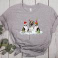Christmas Boston Terrier Santa Dog Lover Women's Heather T-Shirt Athletic Heather