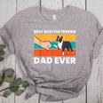 Cute Boston Terrier Best Boston Terrier Dad Ever Women's Heather T-Shirt Athletic Heather