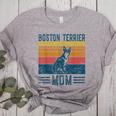 Dog Boston Terrier Mom Vintage Boston Terrier Mom Women's Heather T-Shirt Athletic Heather