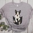 Dog Lovers Boston Terrier In Pocket Dog Face For Men Women Kids Women's Heather T-Shirt Athletic Heather