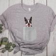 Dog In Your Pocket Boston Terrier For Men Women Girls Kids Women's Heather T-Shirt Athletic Heather