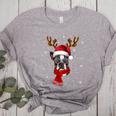 Family Matching Reindeer Xmas Boston Terrier Christmas Women's Heather T-Shirt Athletic Heather