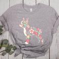 Floral FLower Boston Terrier Mom Grandma Women's Heather T-Shirt Athletic Heather