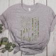 Frenchton Dad French Bulldog Boston Terrier Camo USA Flag Women's Heather T-Shirt Athletic Heather