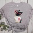 Girls I Heart Mom Love Mama Boston Terrier Dog Lover Women's Heather T-Shirt Athletic Heather