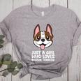 Just a Girl Who Loves Boston Terriers Women's Heather T-Shirt Athletic Heather