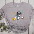 Kawaii Kids & Boys Astronaut Space Boston Terrier Dog Lover Women's Heather T-Shirt Athletic Heather