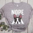 Nope Boston Terrier Puppy Dog Bostie Lover Men Women Girls Kids Women's Heather T-Shirt Athletic Heather
