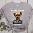 Personal Stalker I'Ll Follow You Wherever You Go Yorkie Women's Heather T-Shirt Athletic Heather