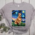 Red Heeler Starry Night Cattle Dog Colorful Art By Aja For Men Women Girls Kids Women's Heather T-Shirt Athletic Heather