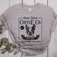 Retro Boston Terrier Coffee Dog Mom Coffee Lover Women's Heather T-Shirt Athletic Heather