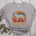Retro Boston Terrier Dad Dog Owner Pet Bostie Father Women's Heather T-Shirt Athletic Heather