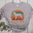 Retro Boston Terrier Mom Dog Mother Pet Bostie Mama Women's Heather T-Shirt Athletic Heather