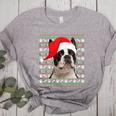 Ugly Xmas Sweater Santa Boston Terrier Dog Christmas For Men Women Kids Women's Heather T-Shirt Athletic Heather
