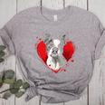 Valentine's Day Boston Terrier Dog Women's Heather T-Shirt Athletic Heather