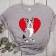 Valentine's Day Boston Terrier Lover Women's Heather T-Shirt Athletic Heather