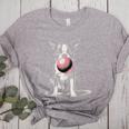Vintage Boston Terrier Blowing Bubble Gum American Gentleman Women's Heather T-Shirt Athletic Heather