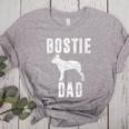 Vintage Boston Terrier Dad Dog Daddy Bostie Father Women's Heather T-Shirt Athletic Heather
