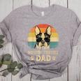 Vintage Boston Terrier Dad Dog Lovers Father's Day Tee Women's Heather T-Shirt Athletic Heather