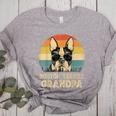 Vintage Boston Terrier Grandpa Dog Lovers Father's Day Women's Heather T-Shirt Athletic Heather