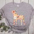 Vintage Floral Boston Terrier For Dog Lover Women's Heather T-Shirt Athletic Heather