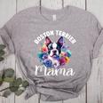 Watercolor Floral Boston Terrier Mama Dog Lover Mother's Day For Men Women Girls Kids Women's Heather T-Shirt Athletic Heather
