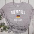 Wiesbaden Germany Vintage Athletic Sports Women's Heather T-Shirt Athletic Heather