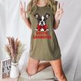 Boston Terrier Grandma Dog Lovers Puppy Bostie Owner Women's Heather T-Shirt Heather Olive