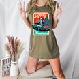 Boston Terrier Merry Christmas Tree Truck Santa Dog X-Mas Women's Heather T-Shirt Heather Olive