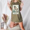 Boston Terrier Mom Skeleton Tarot Card Witch Vibes Dog Mom Women's Heather T-Shirt Heather Olive
