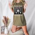 Boston Terrier Mug Shot Guilty Dog Women's Heather T-Shirt Heather Olive