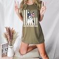 Boston Terrier Papa Cool Dog Lover USA American Flag Men Women Women's Heather T-Shirt Heather Olive