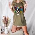 Celebration Event Birthday Party Boston Terrier Women's Heather T-Shirt Heather Olive