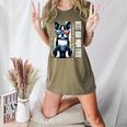 USA Flag Boston Terrier Best Dog Mom Ever 2025 Women's Heather T-Shirt Heather Olive