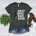 Best Dog Dad Ever Boston Terrier Dog Lover For Dad Men Women Girls Kids Women's Heather T-Shirt Heather Forest