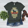 Best Dog Father Dad Vintage Boston Terrier For Men Women Women's Heather T-Shirt Heather Forest