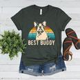 Boston Terrier Boston-Bulldog Women's Heather T-Shirt Heather Forest