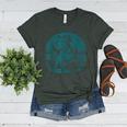 Boston Terrier Cowboy UFO Shirt Vintage Western Dog Mom Tee Women's Heather T-Shirt Heather Forest