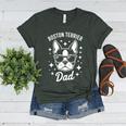 Boston Terrier Dad Boston Terrier Women's Heather T-Shirt Heather Forest