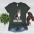 Boston Terrier Dog Dad Boston Terrier Dog Lovers Women's Heather T-Shirt Heather Forest