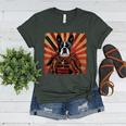 Boston Terrier Dog Japanese Art Samurai Ukiyo-e Women's Heather T-Shirt Heather Forest