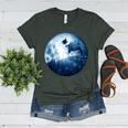 Boston Terrier Dog Moon Dog Mom Dad Women Men Dog Lovers Women's Heather T-Shirt Heather Forest