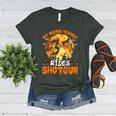 My Boston Terrier Dog Rides Shotgun Witch Halloween Men Women Women's Heather T-Shirt Heather Forest
