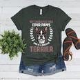 Boston Terrier Dog Women's Heather T-Shirt Heather Forest