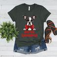 Boston Terrier Grandma Dog Lovers Puppy Bostie Owner Women's Heather T-Shirt Heather Forest