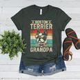 Boston Terrier Grandpa Dog Lover Father's Day Women's Heather T-Shirt Heather Forest