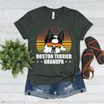 Boston Terrier Grandpa Dog Owner Boston Terrier Women's Heather T-Shirt Heather Forest