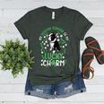 My Boston Terrier Is My Lucky Charm Paw Dog St Patrick's Day Women's Heather T-Shirt Heather Forest