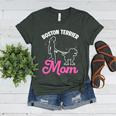 Boston Terrier Mom Women's Heather T-Shirt Heather Forest